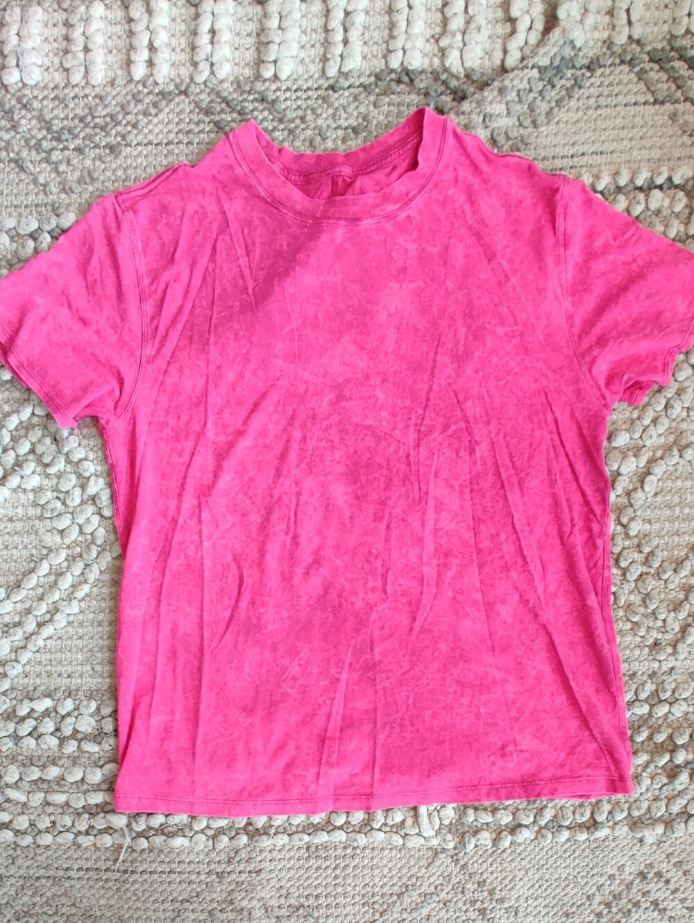 Lululemon All Yours Tee In Cloudy Wash Ripened Raspberry Size 6 - Picture 4 of 7
